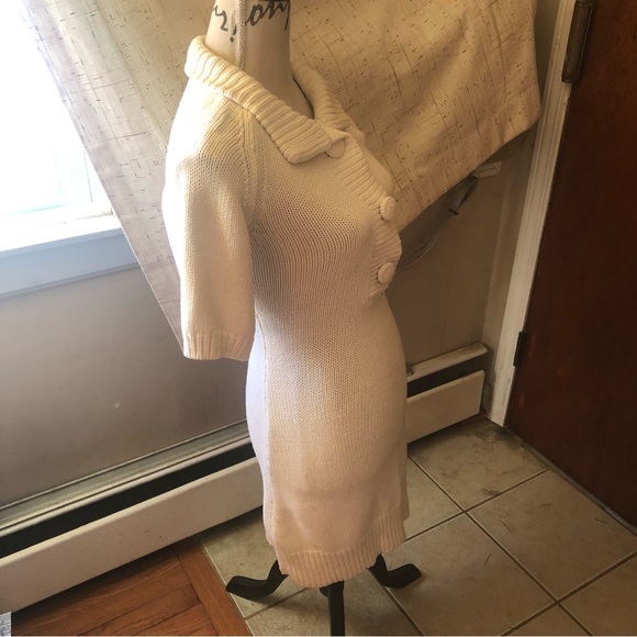 “Like, Love” Sweater Dress SZ Small cream Color SS Cotton blend Knit, Warm! - Picture 12 of 12